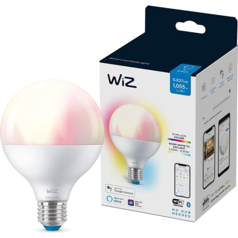 WiZ Globe Slimme LED Verlichting - Gekleurd en Wit Licht - E27 - 75W - Mat - Wi-Fi