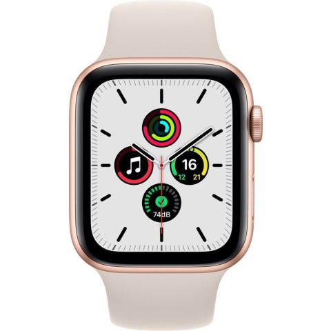 Apple Watch SE 2021 - Smartwatch dames en heren - 44mm - Roségoud