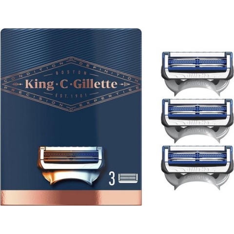King C. Gillette Scheermesjes Heren - 3 Navulmesjes