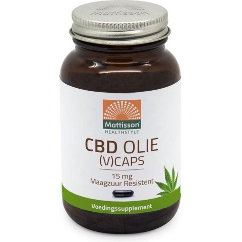 Mattisson CBD Olie 15 mg - Cannabidiol (CBD) - In Nederland Gekweekt - 60 Capsules