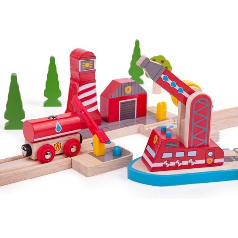 Bigjigs - Trein - Brandweerhaven