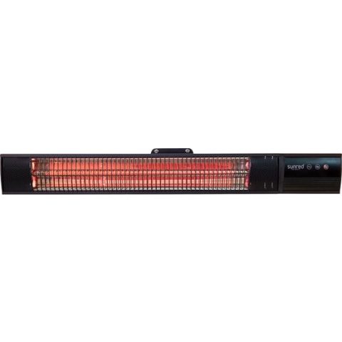 Sunred - Dark lijn - Zwart - Wand model - Terrasverwarmer – Carbon rosé goud technologie - 2000 W – ECO - 3 standen - Afstand bestuurbaar - Elektrische heater