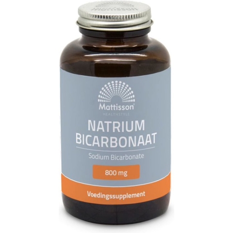 Mattisson Natriumbicarbonaat Capsules 800mg - Zuiveringszout / Baking Soda - Vegan Voedingssupplement - 120 Capsules
