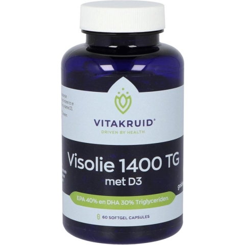 Vitakruid Visolie 1400 TG met D3 - 60 softgels