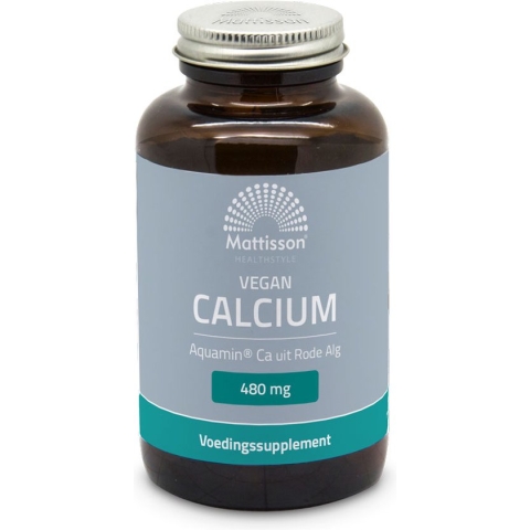 Mattisson Vegan Aquamin Calcium uit Rode Alg - Natuurlijk Mineralen Complex - Met Magnesium Carbonaat - Vegan Voedingssupplement - 90 Capsules