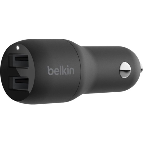 Belkin autolader met 2 poorten - 2.4A - 24W - Zwart