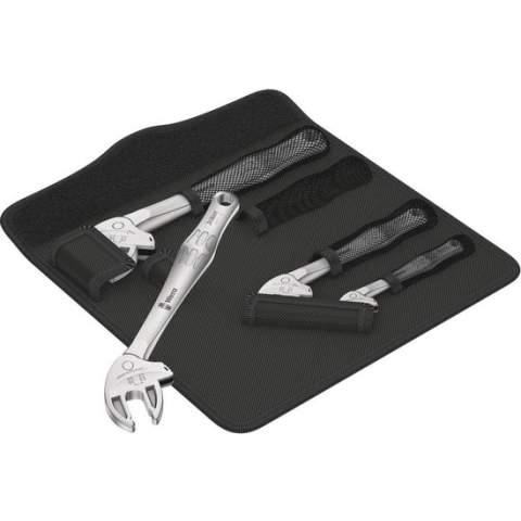 Wera 05020110001 6004 Joker 4-delige Zelfinstellende Steeksleutelset (XS, S, M & L) in etui - 7 - 19 mm