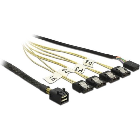 DeLOCK 0.5m, Mini SAS HD SFF-8643/4xSATA 7p 0,5 m