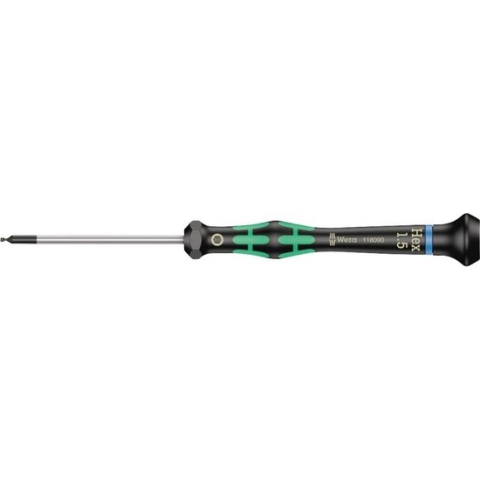 Wera 2052 Elektronica en fijnmechanica Inbussleutel Sleutelbreedte: 1.5 mm Koplengte: 60 mm Afmeting, lengte: 157 mm