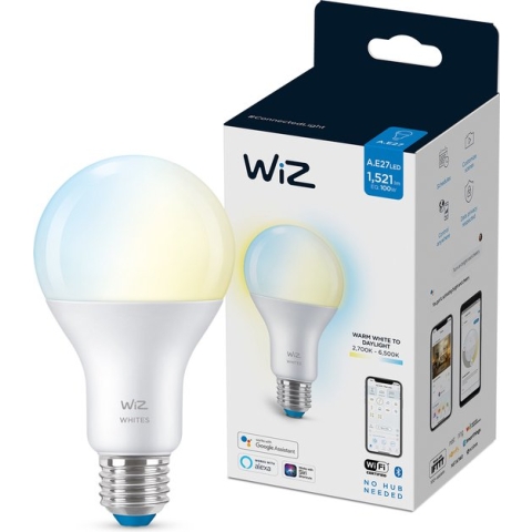 WiZ Lamp Slimme LED Verlichting - Warm- tot Koelwit Licht - E27 - 100W - Mat - Wi-Fi