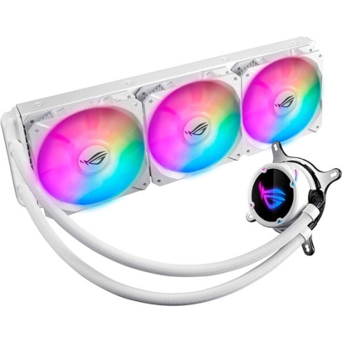 Asus - Rog Strix LC 360 RGB White Edition all-in-one liquid CPU cooler with Aura Sync