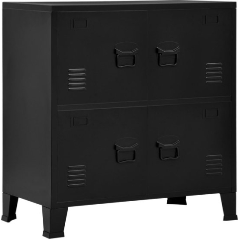 vidaXL-Opbergkast-industrieel-75x40x80-cm-staal-zwart