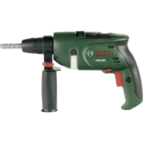 Klein Toys Bosch speelgoedboormachine - 28,5x4,5x16 cm - incl. roterende boorkop, licht- en geluidseffecten - groen zwart