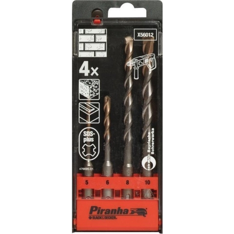 Piranha SDS+ betonboren cass., 4 stuks X56012