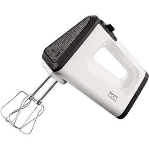 Krups 3 Mix 5500 Plus Handmixer 500 W Zwart. Roestvrijstaal. Wit