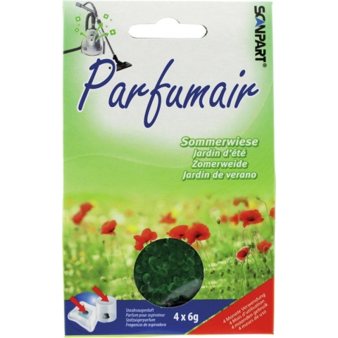 Scanpart Parfumair geurparels voor stofzuiger - Zomerweide geurkorrels - Stofzuigerverfrisser - Geschikt voor stofzuigerzak - 4 zakjes