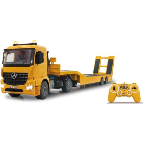 1:20 Jamara 405107 RC Vrachtwagen Mercedes-Benz Arocs met Platte Trailer RC Model Kant en Klaar-