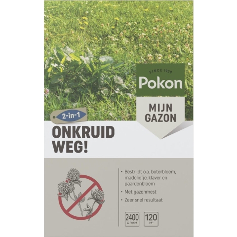 Pokon Onkruid Weg! - 2,4kg - Onkruidverdelger - Geschikt voor 120m² - Onkruidbestrijder