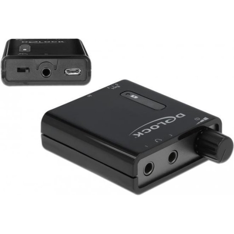 DeLOCK 64056 hoofdtelefoonversterker Zwart