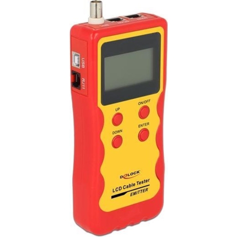 DeLOCK 86108 netwerkkabeltester Geel, Rood
