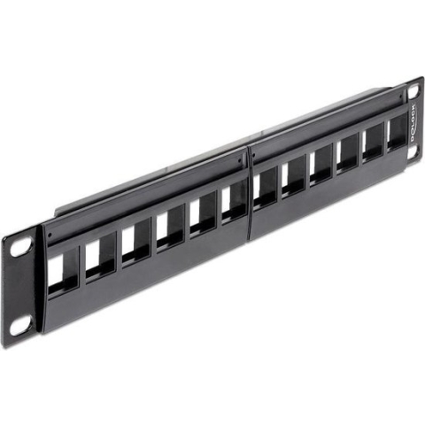 Delock - 10 Keystone Patchpanel 12 Port