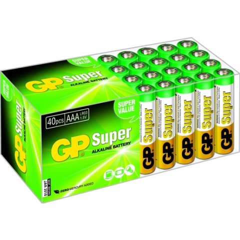 GP Super Alkaline AAA batterijen - 40 stuks