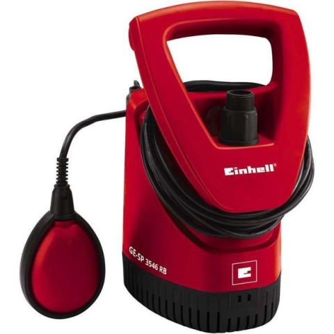 Einhell Elektrische Regentonpomp GE-SP 3546 RB - 350 W - 4600 l/u - Max. opvoerhoogte: 11 m - Max. dompeldiepte: 7 m - Traploos instelbare vlotterschakelaar
