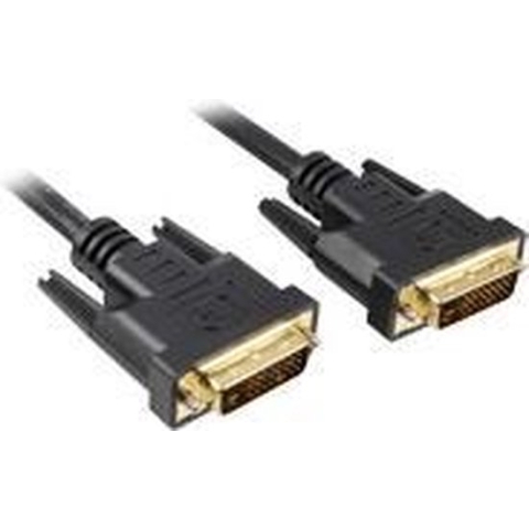 Sharkoon 3m DVI-D to DVI-D (24+1) DVI kabel Zwart