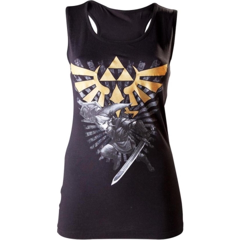 Nintendo - Black. Zelda Female Tank Top - L