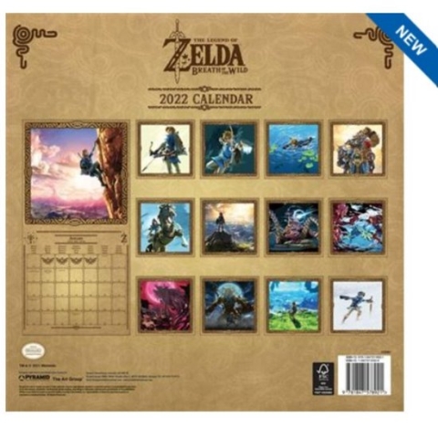 Nintendo - The Legend of Zelda Breath of the Wild Calendar 2022
