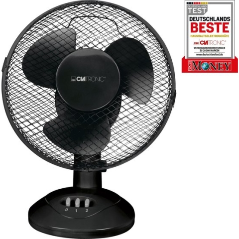 Clatronic VL 3601- Tafelventilator - 23cm - zwart