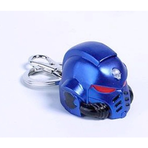 Semic Warhammer - Warhammer 40K Space Marine Primaris Helmet Ultramarine 3D Sleutelhanger - Blauw