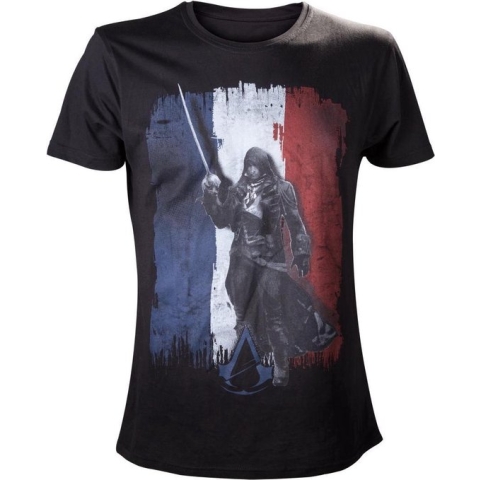 Assassins Creed Unity Tricolore Black T-Shirt - Xl