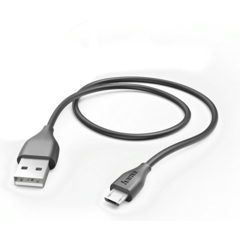 USB 2.0 A to Micro USB B Cable Hama Technics 00173610 1,4M Black