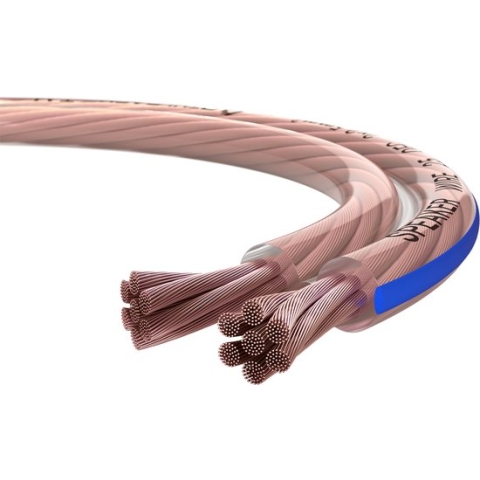 Oehlbach luidsprekerkabel 2 x 2,5 mm² minihaspel 30 meter transparant