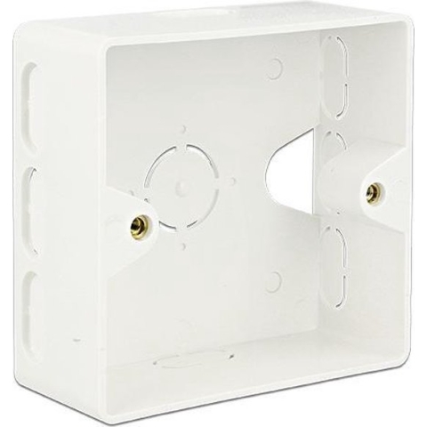 Wandcontactdoos opbouwrand - 8 kabel-uitgangen / wit (RAL9010)