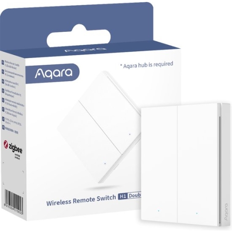 Aqara Wireless Remote Switch H1 (Double Rocker) - Zigbee 3.0 - draadloze wandschakelaar