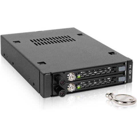 Icy Dock MB492SKL-B drive bay panel Zwart