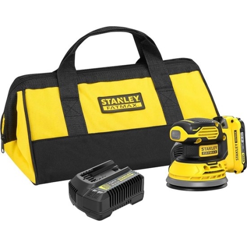 Stanley SFMCW220D1S FATMAX® V20 Accu Excentrische Schuurmachine 18V 2.0Ah in Tas