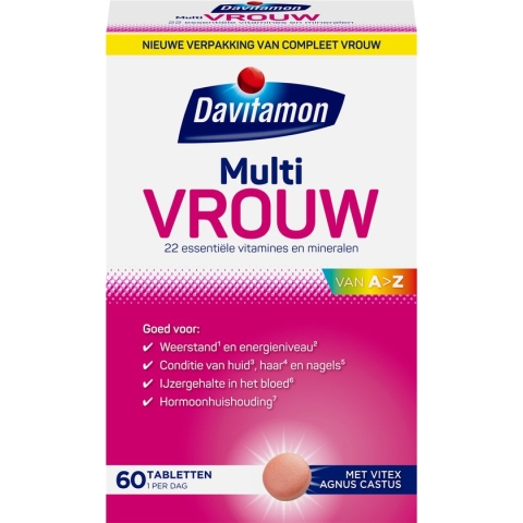 Davitamon Multi Vrouw - Multivitamines & mineralen voor de vrouw - 60 tabletten