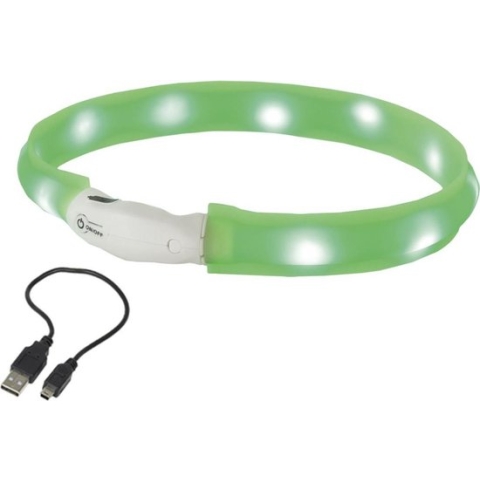 Nobby Lichtgevende Halsband LED - Groen - S - 40 cm