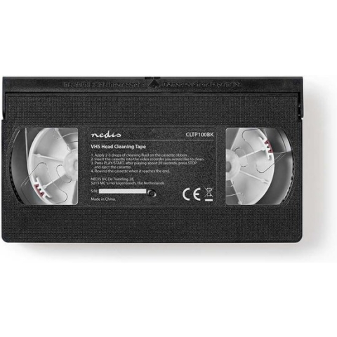 VHS-Reinigingscassette - 20 ml - VHS-Koppen - Zwart