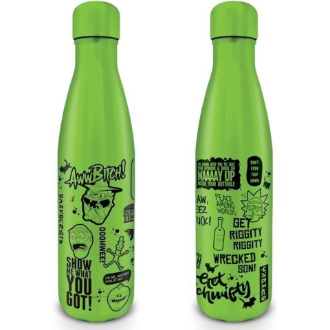 Pyramid International Rick And Morty - Quotes Waterfles - Groen