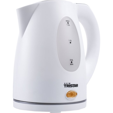 Tristar Waterkoker WK-1324 - 1.5 Liter - 360° rotatie met afneembare kan - uitneembare filter - Wit