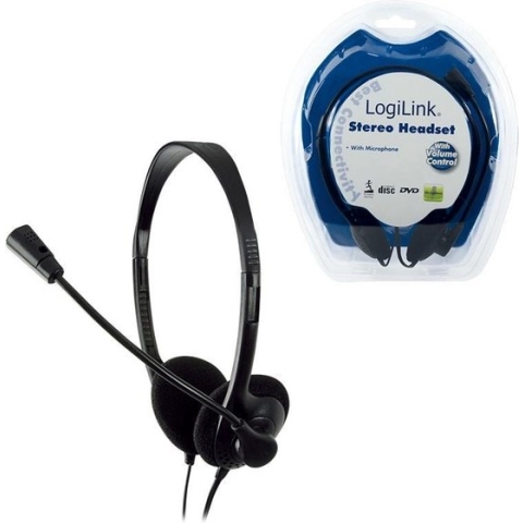 LogiLink Stereo Headset Earphones with Microphone