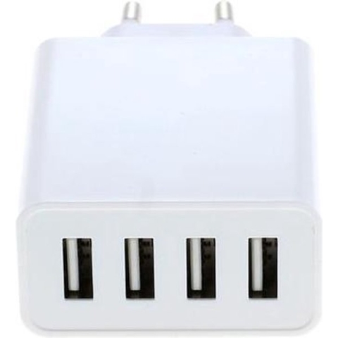USB thuislader met 4 poorten - Smart IC - 5A / wit