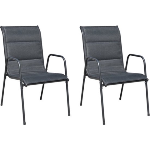 vidaXL-Tuinstoelen-stapelbaar-2-st-staal-en-textileen-zwart