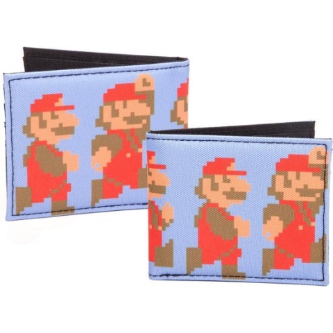 Nintendo - Rennende en Springenren Pixel Mario - portemonnee