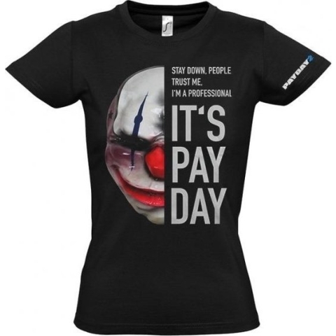 Payday 2 Girl-Shirt Chains Mask (Maat S)