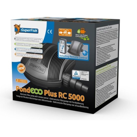 SuperFish Pond Eco Plus RC 5000 - Vijverpomp - Filterpomp - Incl. afstandbediening